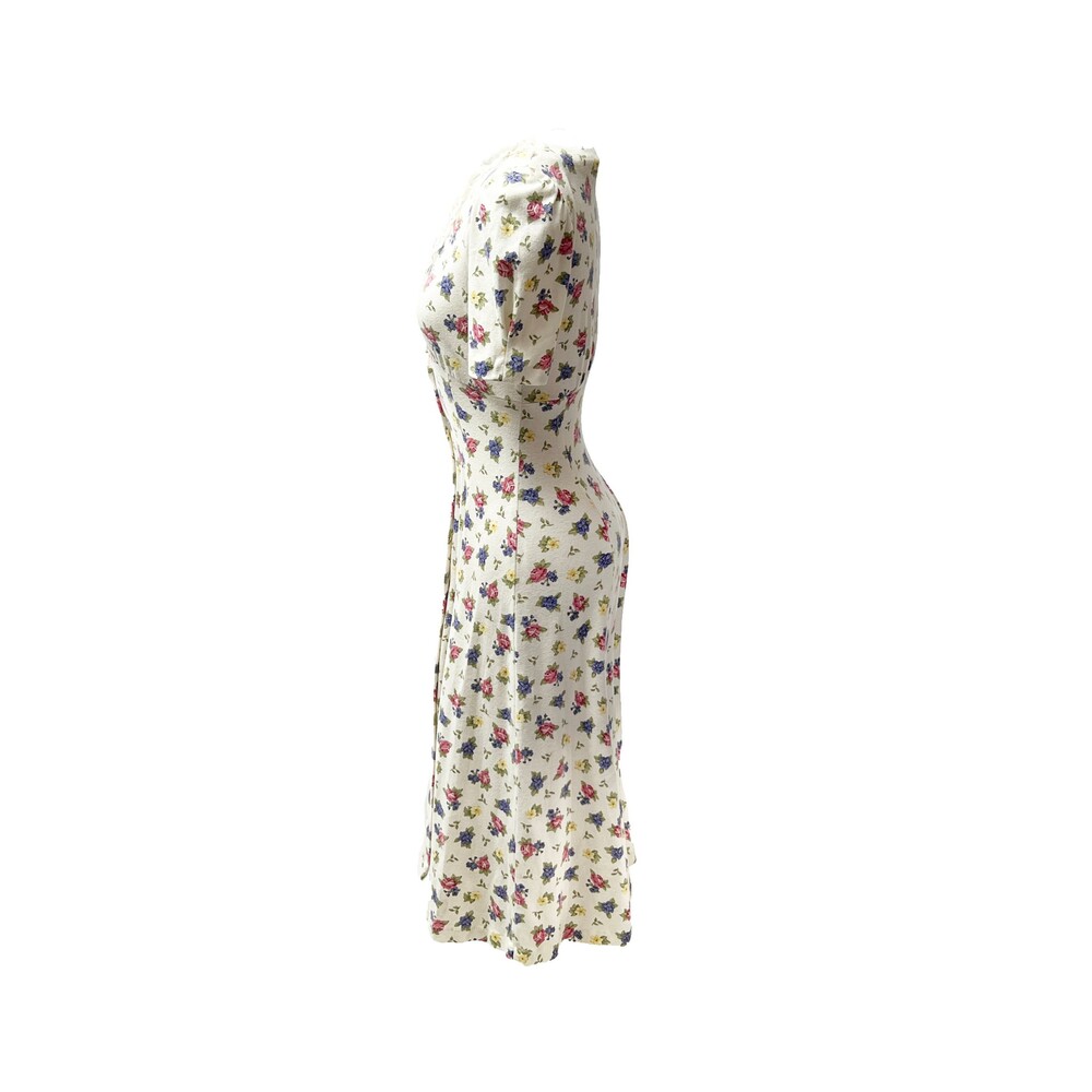 Vintage 90s Ms. Conduct Of California Short Sleeve Floral Spring Dress View 3